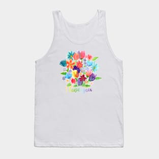 Floral I love you Tank Top